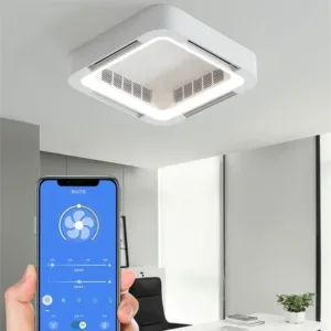 Lampe Ventilateur de Plafond Sans Lame LED –  Design Exclusif Moderne & Silencieux – Télécommande – 58cm – HomeLover – Image 8