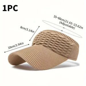 Chapeau de Soleil Respirant Femme – Casquette Tricotée Élastique à Large Bord, Anti-UV, Été Plage et Sports rapide de Plein Air – Image 5