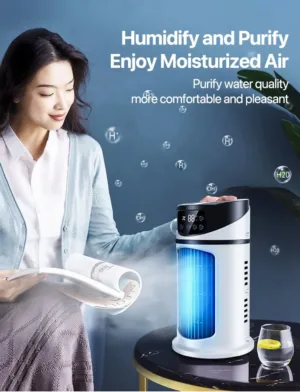 Mini Climatiseur Portable Sarmocare – Refroidisseur d'air à eau USB pour Bureau et Maison Exp. rapide – Image 2