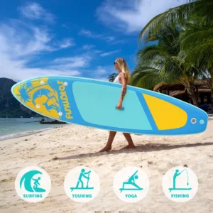 FunWater – Planche à Pagaie Gonflable Stand Up Paddle rapide Antidérapante avec Accessoires, 330 lbs, 305 à 350 cm – Image 22