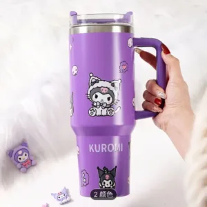 Tasse Stanley 40oz avec Poignée et Paille – 1200ml Voiture / Glace – Design Hello Kitty Env. gratuit – Image 4