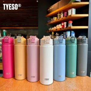 TYESO Bouteille Thermos 600/750 ml – Acier Inoxydable avec Paille – Tasse Isotherme Voiture & Sport rapide Chaud/Froid – Image 13