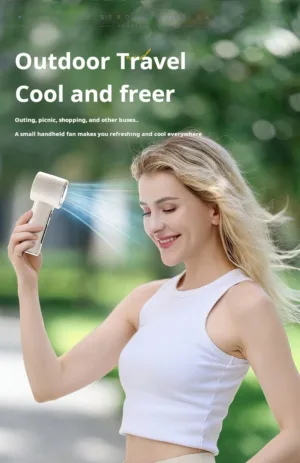 Ventilateur Portable 100 Vitesses avec Refroidissement Glacé – 4000 mAh Un souffle Exclusif de fraîcheur en 1 seconde, où que vous soyez. – Image 4