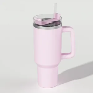 Bouteille Isotherme 40oz avec Paille et Poignée – Acier Inoxydable Thermos Boisson Froide ou Chaude – Gobelet Café à Couvercle Liv. gratuit – Image 5