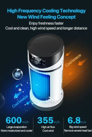 Mini Climatiseur Portable Sarmocare – Refroidisseur d'air à eau USB pour Bureau et Maison Exp. rapide – Image 4