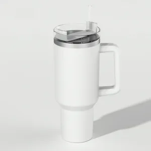 Bouteille Isotherme 40oz avec Paille et Poignée – Acier Inoxydable Thermos Boisson Froide ou Chaude – Gobelet Café à Couvercle Liv. gratuit – Image 6