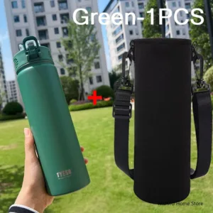 TYESO Bouteille Thermos 600/750 ml – Acier Inoxydable avec Paille – Tasse Isotherme Voiture & Sport rapide Chaud/Froid – Image 5