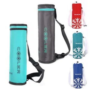 Transportez vos boissons au frais avec ce sac isotherme pour bouteille. Étanche, léger, en tissu Oxford isolant, il protège vos bouteilles en voyage, sport ou pique-nique.