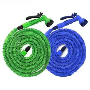 Tuyau d’arrosage extensible avec pistolet réglable. Jusqu’à 75m d’extension. Idéal pour jardin, voiture et nettoyage. Léger, flexible et puissant.