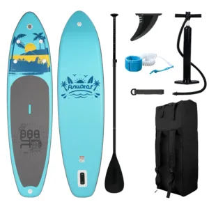 Planche à Pagaie Gonflable FunWater 11′ – SUP Ultra-légère avec Accessoires, PVC Double Couche Env. gratuit – Image 29