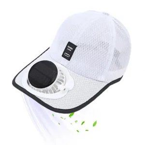 Casquette ventilée à énergie solaire – Homme/Femme, avec ventilateur USB recharge rapide maille respirante, été extérieur, pare-soleil ajustable – Image 5