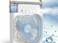 Découvrez notre humidificateur portable 3-en-1 avec ventilateur USB, LED 7 couleurs et brumisateur. Refroidissement rapide, silencieux et compact pour l'été. Idéal maison, bureau, camping.