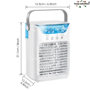 Climatiseur Portable USB AZNM – Ventilateur Brumisateur 3 Vitesses, 650ml – Refroidissement Silencieux & LED pour Maison et Bureau Liv. gratuit – Image 5
