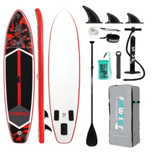 Planche à Pagaie Gonflable FunWater 11′ – SUP Ultra-légère avec Accessoires, PVC Double Couche Env. gratuit – Image 9