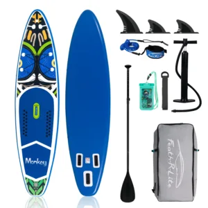 Planche à Pagaie Gonflable FunWater 11′ – SUP Ultra-légère avec Accessoires, PVC Double Couche Env. gratuit – Image 7