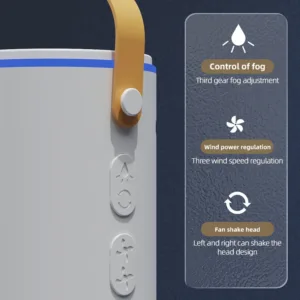 Ventilateur Xiaomi Youpin Spray – Refroidisseur d’air Portable Double Tête avec Télécommande et 3 Vitesses – Brumisateur Silencieux USB Liv. gratuit – Image 4