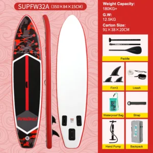 Feath-R-Lite – Planche de Surf Gonflable KOI SUP 11'6" avec Accessoires, Ultra-Stable Rapide et Facile à Transporter – Image 10