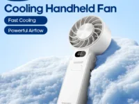 Découvrez le ventilateur portable pliable 3600mAh avec 100 vitesses, technologie Ice-Cool, LED, lanière. Léger, puissant, silencieux. Parfait pour extérieur, sport, voyage.