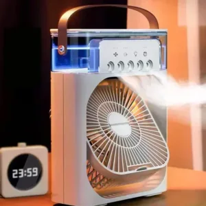 Humidificateur Ventilateur USB 3-en-1 | Refroidisseur d'air rapide LED 7 couleurs – Maison & Bureau – Image 14