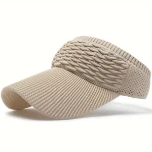 Chapeau de Soleil Respirant Femme – Casquette Tricotée Élastique à Large Bord, Anti-UV, Été Plage et Sports rapide de Plein Air – Image 3