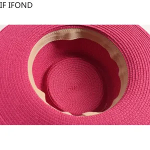 Chapeau de Soleil Femme en Paille Élégant IF IFOND - Protection UV, Plage & Voyage Été Liv. gratuit – Image 5