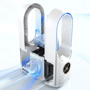 Climatiseur Portable USB Sans Lame – Rapide 6 Vitesses, Affichage LED, Réservoir 300ml, Refroidissement Silencieux pour Bureau ou Chambre – Image 4