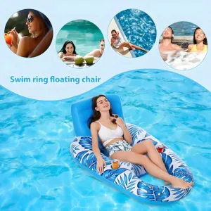 Flotteur Gonflable 2-en-1 pour Piscine – Hamac & Chaise Flottante Adulte, Matelas à Air Polyvalent Env. gratuit – Image 5
