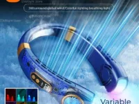 Restez au frais en toutes circonstances avec le mini ventilateur de cou suspendu Xiaomi MIJIA. Design sans pales, ultra-silencieux, rechargeable USB, idéal pour l'été, sport, bureau et voyage.