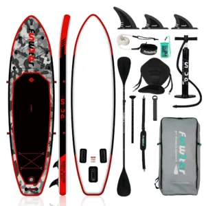 Planche à Pagaie Gonflable FunWater 11′ – SUP Ultra-légère avec Accessoires, PVC Double Couche Env. gratuit – Image 19