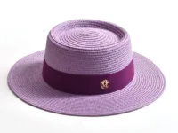 Chapeau de soleil d'été en paille pour femmes, mode dames, ruban à bord plat, chapeau de plage, robe de voyage, chapeau femme