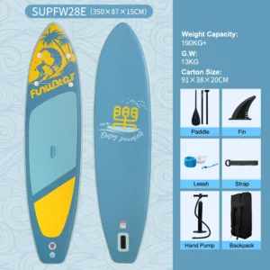 Feath-R-Lite – Planche de Surf Gonflable KOI SUP 11'6" avec Accessoires, Ultra-Stable Rapide et Facile à Transporter – Image 6
