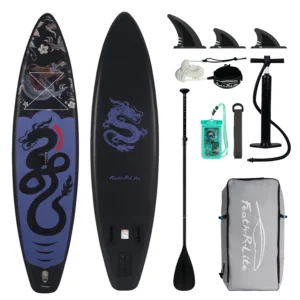 Planche à Pagaie Gonflable FunWater 11′ – SUP Ultra-légère avec Accessoires, PVC Double Couche Env. gratuit – Image 11