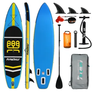 Planche à Pagaie Gonflable FunWater 11′ – SUP Ultra-légère avec Accessoires, PVC Double Couche Env. gratuit – Image 21