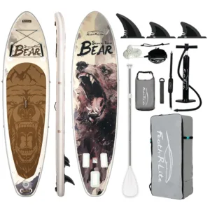 Planche à Pagaie Gonflable FunWater 11′ – SUP Ultra-légère avec Accessoires, PVC Double Couche Env. gratuit – Image 15