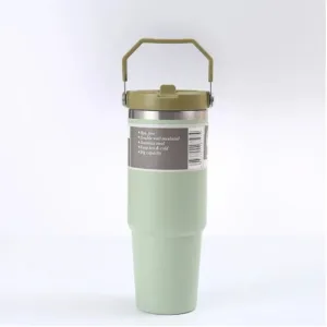 Gobelet Thermique Stanliess 30oz – Double Paroi Inox avec Poignée & Couvercle Paille | Tasse de Voiture Isolée Sous Vide Exp. gratuit – Image 2