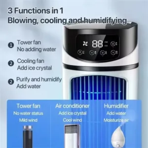 Mini Climatiseur Portable Sarmocare – Refroidisseur d'air à eau USB pour Bureau et Maison Exp. rapide – Image 10