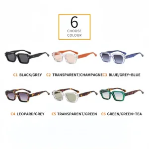 Lunettes de Soleil Carrées Bicolores CURTAIN - Mode Femme & Homme, Protection UV400 Liv. gratuit – Image 4