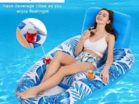 Flotteur Gonflable 2-en-1 pour Piscine – Hamac & Chaise Flottante Adulte, Matelas à Air Polyvalent Env. gratuit