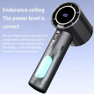 Ventilateur Mobile Xiaomi MIJIA Rechargeable – 100 Vitesses, Type-C, Affichage Digital, Ultra Silencieux & Puissant – Image 4