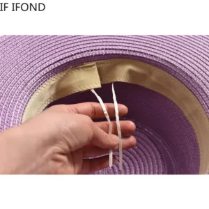 Chapeau de Soleil Femme en Paille Élégant IF IFOND - Protection UV, Plage & Voyage Été Liv. gratuit – Image 6