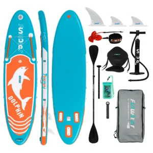 Planche à Pagaie Gonflable FunWater 11′ – SUP Ultra-légère avec Accessoires, PVC Double Couche Env. gratuit – Image 3