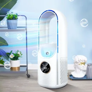 Climatiseur Portable USB Sans Lame – Rapide 6 Vitesses, Affichage LED, Réservoir 300ml, Refroidissement Silencieux pour Bureau ou Chambre – Image 2