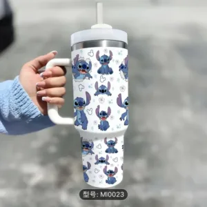 Tasse Stanley 40oz avec Poignée et Paille – 1200ml Voiture / Glace – Design Hello Kitty Env. gratuit – Image 9