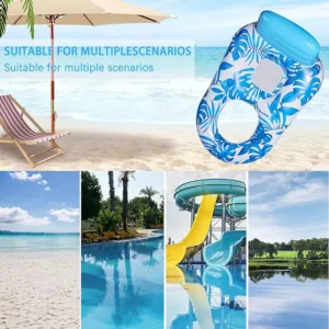 Flotteur Gonflable 2-en-1 pour Piscine – Hamac & Chaise Flottante Adulte, Matelas à Air Polyvalent Env. gratuit – Image 6