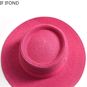 Chapeau de Soleil Femme en Paille Élégant IF IFOND - Protection UV, Plage & Voyage Été Liv. gratuit – Image 4
