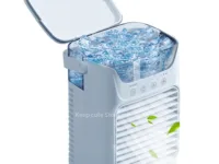 Profitez d’un air frais où que vous soyez avec ce climatiseur portable USB AZNM. 3 vitesses, 650 ml, LED, silencieux et efficace. Idéal intérieur/extérieur.