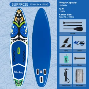 Feath-R-Lite – Planche de Surf Gonflable KOI SUP 11'6" avec Accessoires, Ultra-Stable Rapide et Facile à Transporter – Image 20