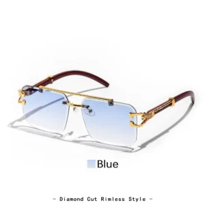 Lunettes de Soleil Sans Bords RUIAO - Style Carré Luxe UV400 pour Hommes et Femmes Env. gratuit – Image 7
