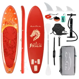 Planche à Pagaie Gonflable FunWater 11′ – SUP Ultra-légère avec Accessoires, PVC Double Couche Env. gratuit – Image 16
