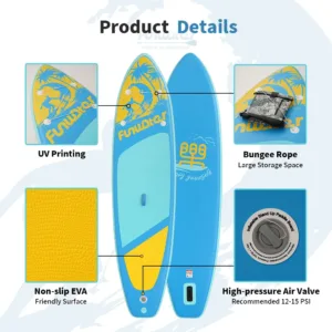 Feath-R-Lite – Planche de Surf Gonflable KOI SUP 11'6" avec Accessoires, Ultra-Stable Rapide et Facile à Transporter – Image 31